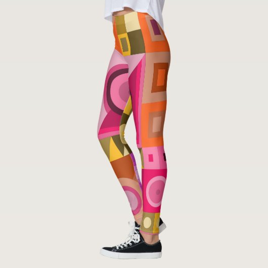 Leggings mit farbenfroher lässiger Kunst (Links)