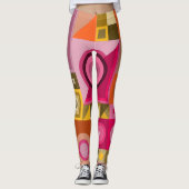 Leggings mit farbenfroher lässiger Kunst (Vorderseite)