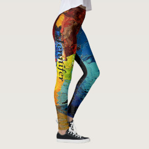 Leggings mit farbigem Pop IHRER NAMEN MÖCHTEN