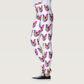 Leggings mit farbigen Butterfly-Designs (Links)