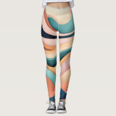 Leggings mit Farbwellen (Vorderseite)