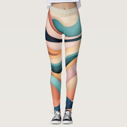 Leggings mit Farbwellen (Vorderseite)