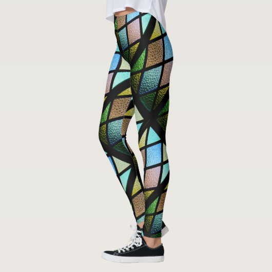 Leggings mit festem Glas - Leggings mit geometrisc (Links)