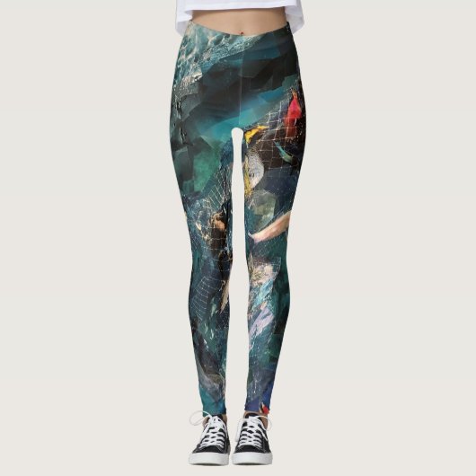 Leggings mit Fischerei-Netz (Vorderseite)