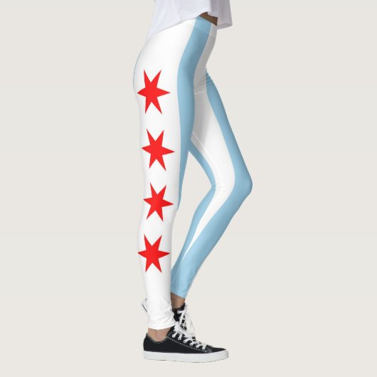 Leggings mit Flagge Chicagos, Illinois (Rechts)