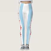 Leggings mit Flagge Chicagos, Illinois (Vorderseite)