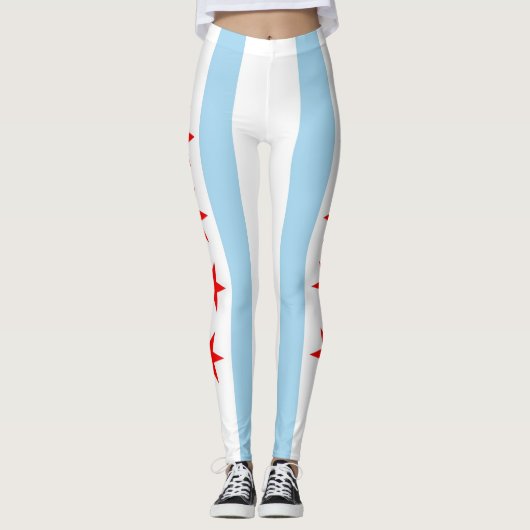 Leggings mit Flagge Chicagos, Illinois (Vorderseite)