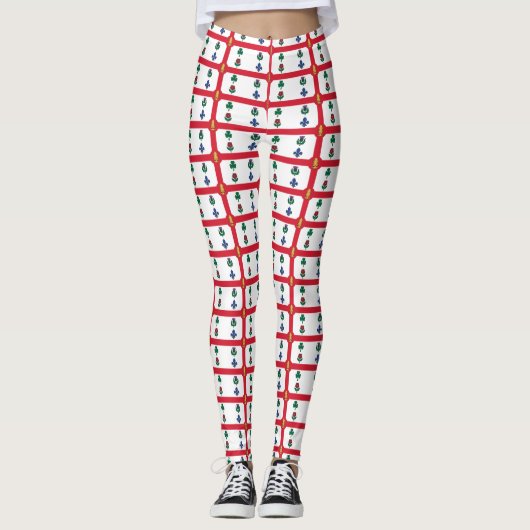 Leggings mit Flagge von Montreal, Kanada (Vorderseite)