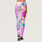 Leggings mit floralem Fraktal (Rückseite)