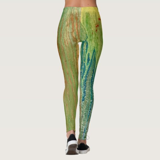 Leggings mit gelbem Drilling (Rückseite)
