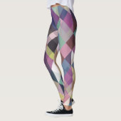 Leggings mit geometrischem Muster in dunklen Schat (Links)