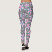 Leggings mit geometrischer Geometrie in Rosa und G (Rückseite)