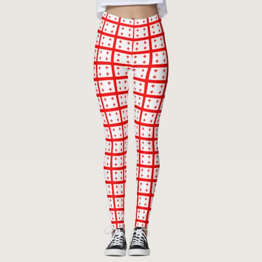 Leggings mit georgischer Flagge (Vorderseite)