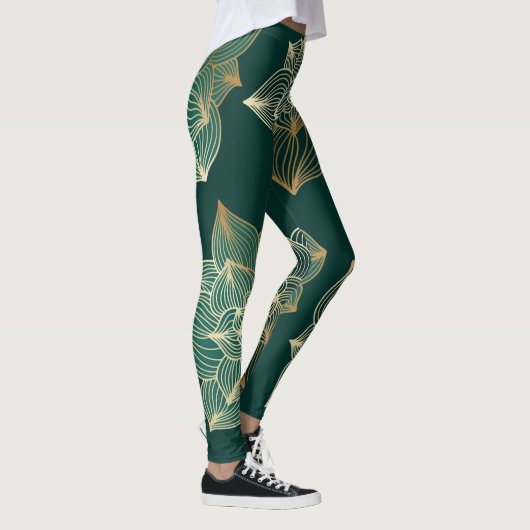 Leggings mit Goldmagnolie (Rechts)
