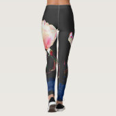Leggings mit großer Blume aus verkettetem Glas (Rückseite)