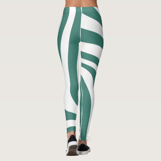 Leggings mit grün und weiß (Rückseite)