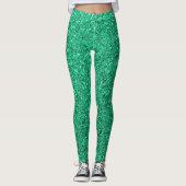 Leggings mit grünem Glitzer (Vorderseite)