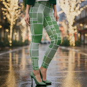 Leggings mit grünem Schachbrett