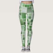 Leggings mit grünem Schachbrett (Vorderseite)