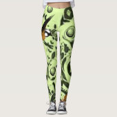Leggings mit grünem Vogel (Vorderseite)