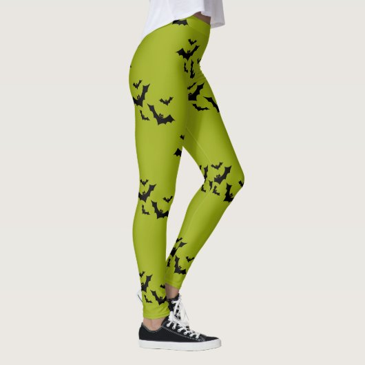 Leggings mit grünen Fledermäusen (Rechts)