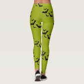 Leggings mit grünen Fledermäusen (Rückseite)