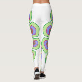 Leggings mit grünen und rosa Kunstwerken (Rückseite)