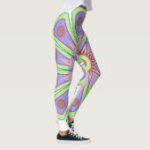 Leggings mit grünen und rosa Kunstwerken (Rechts)