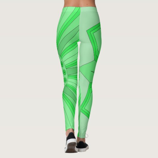 Leggings mit grüner Kunst (Rückseite)