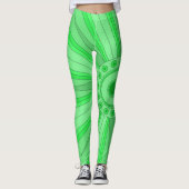 Leggings mit grüner Kunst (Vorderseite)
