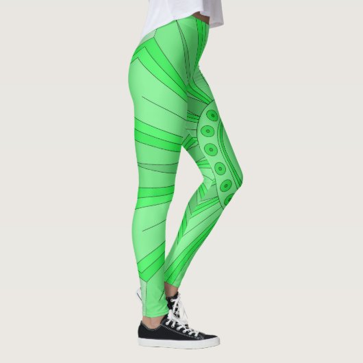 Leggings mit grüner Kunst (Rechts)