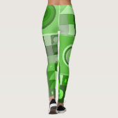 Leggings mit grüner lässiger Kunst (Rückseite)