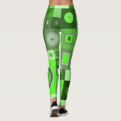 Leggings mit grüner lässiger Kunst (Rückseite)