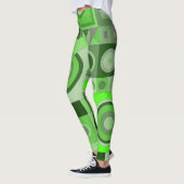 Leggings mit grüner lässiger Kunst (Links)