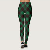 Leggings mit grüner/schwarzer Schachtel (Rückseite)