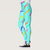 Leggings mit hellblauer Farbe (Links)