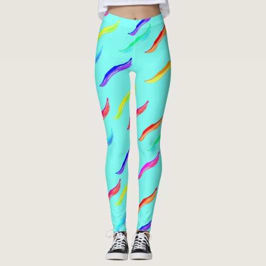 Leggings mit hellblauer Farbe (Vorderseite)