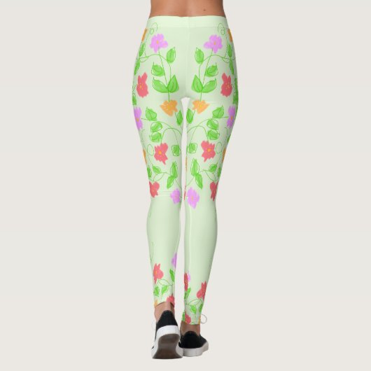 Leggings mit hellgrünem Futter (Rückseite)