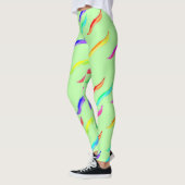 Leggings mit hellgrünen Farben (Links)
