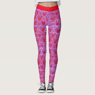 Leggings mit Herzen für Valentinstag-Leggings
