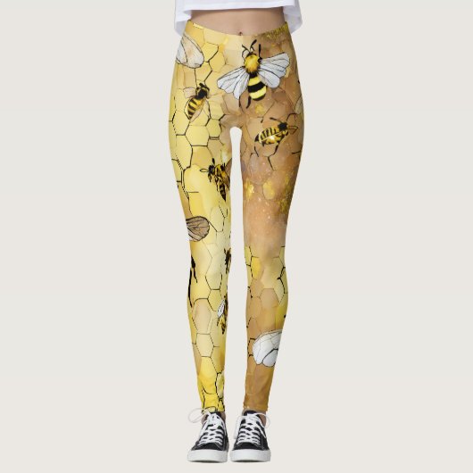 Leggings mit Honigbienen (Vorderseite)