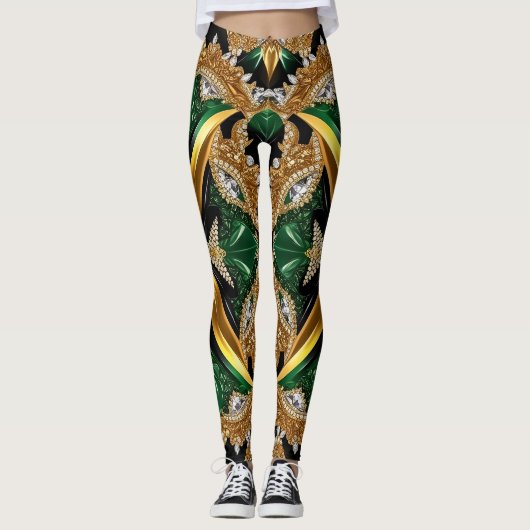 Leggings mit jamaikanischer Farbgestaltung (Vorderseite)