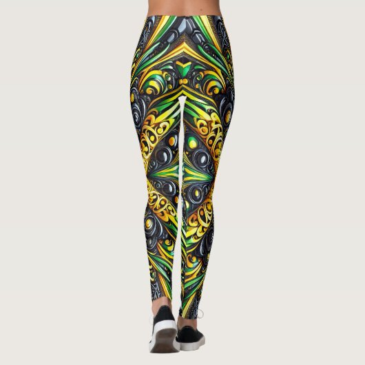 Leggings mit jamaikanischer Farbgestaltung (Rückseite)