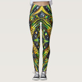 Leggings mit jamaikanischer Farbgestaltung (Vorderseite)