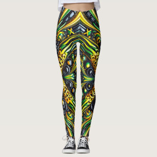 Leggings mit jamaikanischer Farbgestaltung