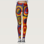 Leggings mit Kandinsky-Plätzen (Vorderseite)