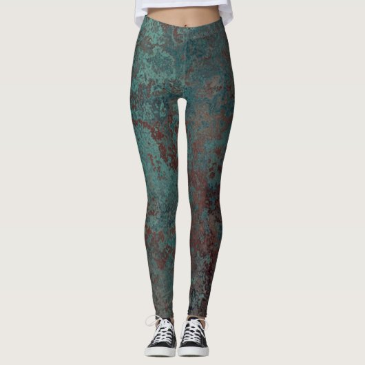 Leggings mit Korrosionsdruck "Kupfer" (Vorderseite)
