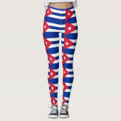 Leggings mit kubanischer Flagge (Vorderseite)
