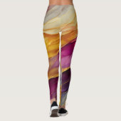 Leggings mit lebendigen Farbwellen (Rückseite)