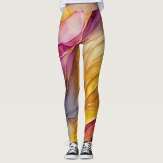 Leggings mit lebendigen Farbwellen
